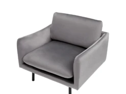 Fauteuil En Velours Gris VINTERBRO -Fauteuil Boutique fauteuil 16214867