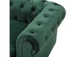 Fauteuil En Velours Vert CHESTERFIELD -Fauteuil Boutique fauteuil 16215597