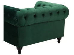 Fauteuil En Velours Vert CHESTERFIELD -Fauteuil Boutique fauteuil 16215599