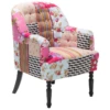 Fauteuil Patchwork Fauteuil En Tissu Multicolore MANDAL