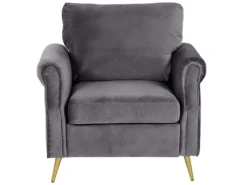 Fauteuil En Velours Gris VIETAS 12 Fauteuil En Velours Gris VIETAS -Fauteuil Boutique fauteuil 16215643