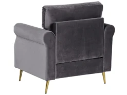 Fauteuil En Velours Gris VIETAS 13 Fauteuil En Velours Gris VIETAS -Fauteuil Boutique fauteuil 16215645