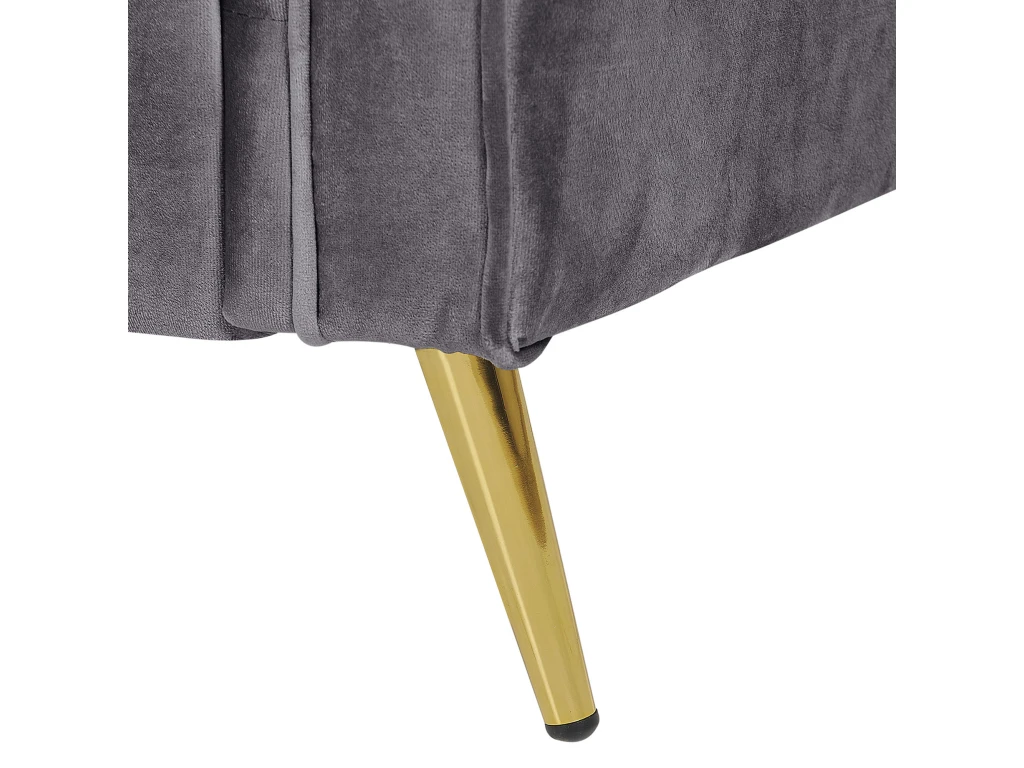 Fauteuil En Velours Gris VIETAS 7 Fauteuil En Velours Gris VIETAS – Image 7