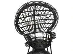 Fauteuil En Rotin Noir EMMANUELLE -Fauteuil Boutique fauteuil 16216047