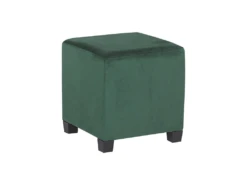 Fauteuil Bergère En Velours Vert Avec Repose-pieds Assorti SANDSET -Fauteuil Boutique fauteuil 16216345