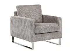 Fauteuil En Velours Côtelé Gris VIND