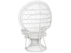 Fauteuil En Rotin Blanc EMMANUELLE -Fauteuil Boutique fauteuil 16216795