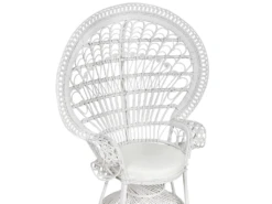 Fauteuil En Rotin Blanc EMMANUELLE -Fauteuil Boutique fauteuil 16216797