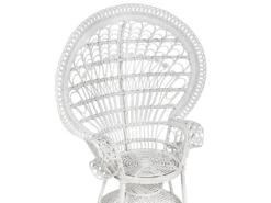 Fauteuil En Rotin Blanc EMMANUELLE -Fauteuil Boutique fauteuil 16216799