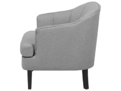 Fauteuil En Tissu Tapissé Gris ELVERUM -Fauteuil Boutique fauteuil 16443801