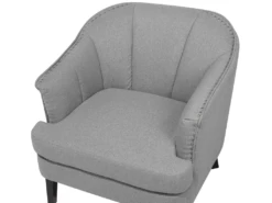 Fauteuil En Tissu Tapissé Gris ELVERUM -Fauteuil Boutique fauteuil 16443805