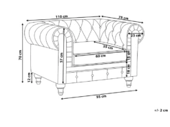 Fauteuil En Velours Violet CHESTERFIELD -Fauteuil Boutique fauteuil 16683333