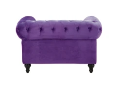 Fauteuil En Velours Violet CHESTERFIELD -Fauteuil Boutique fauteuil 16683337