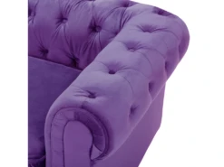 Fauteuil En Velours Violet CHESTERFIELD -Fauteuil Boutique fauteuil 16683345