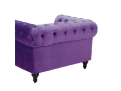 Fauteuil En Velours Violet CHESTERFIELD -Fauteuil Boutique fauteuil 16683347