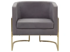 Fauteuil Club En Velours Gris SIRKKA -Fauteuil Boutique fauteuil 16683529