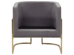 Fauteuil Club En Velours Gris SIRKKA -Fauteuil Boutique fauteuil 16683531