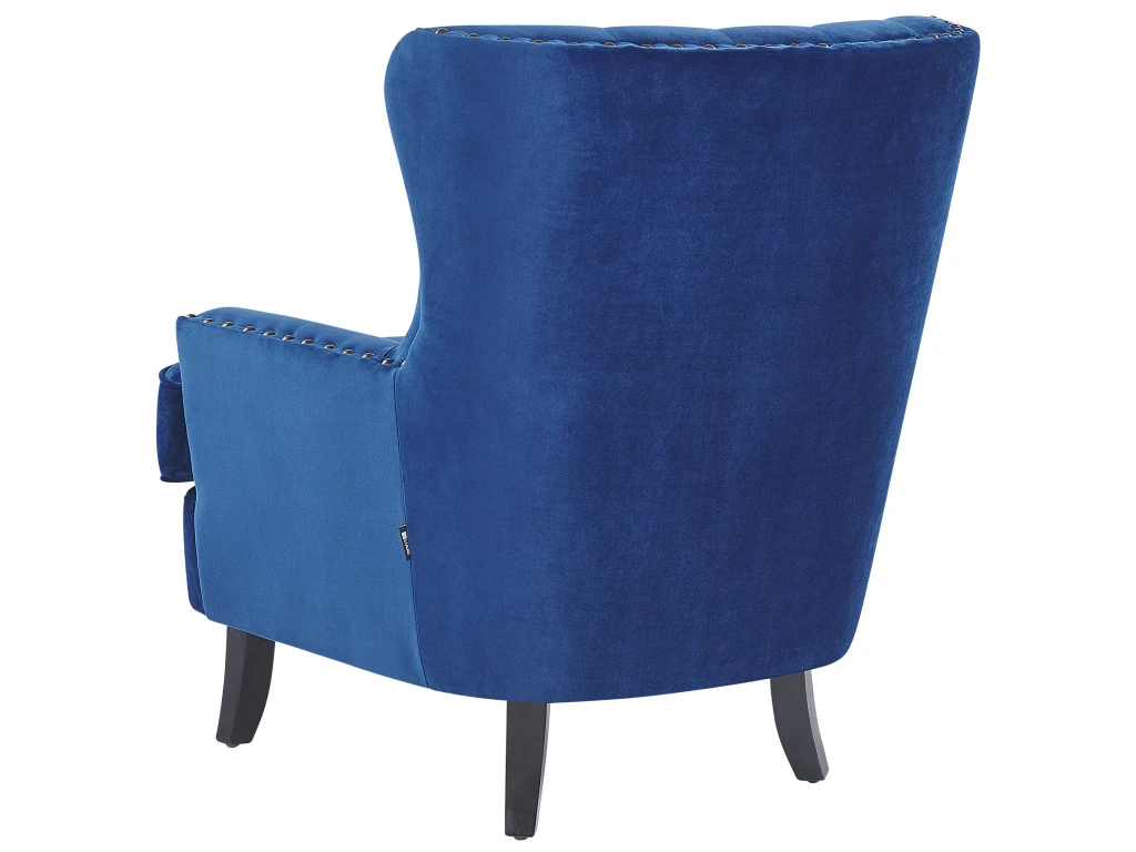 Fauteuil Style Chesterfield En Tissu Bleu Marine VIBORG II 5 Fauteuil Style Chesterfield En Tissu Bleu Marine VIBORG II – Image 5