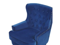 Fauteuil Style Chesterfield En Tissu Bleu Marine VIBORG II 14 Fauteuil Style Chesterfield En Tissu Bleu Marine VIBORG II -Fauteuil Boutique fauteuil 16683929