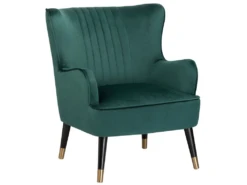 Fauteuil En Velours Vert Foncé VARBERG