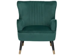 Fauteuil En Velours Vert Foncé VARBERG -Fauteuil Boutique fauteuil 16684941