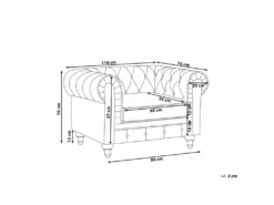 Fauteuil En Velours Jaune Moutarde CHESTERFIELD -Fauteuil Boutique fauteuil 16685585