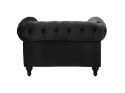 Fauteuil En Velours Noir CHESTERFIELD -Fauteuil Boutique fauteuil 16685693
