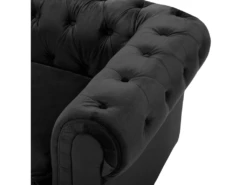 Fauteuil En Velours Noir CHESTERFIELD -Fauteuil Boutique fauteuil 16685701