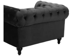 Fauteuil En Velours Noir CHESTERFIELD -Fauteuil Boutique fauteuil 16685703