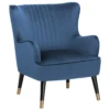 Fauteuil En Velours Bleu VARBERG