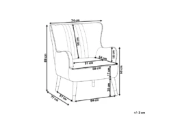 Fauteuil En Velours Bleu VARBERG -Fauteuil Boutique fauteuil 16686015