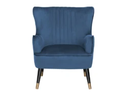 Fauteuil En Velours Bleu VARBERG -Fauteuil Boutique fauteuil 16686017