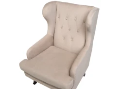 Fauteuil En Velours Beige ALTA -Fauteuil Boutique fauteuil 16686449