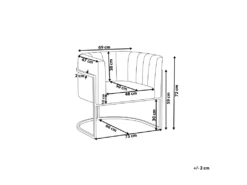 Fauteuil En Velours Rose Pâle LARVIK 9 Fauteuil En Velours Rose Pâle LARVIK -Fauteuil Boutique fauteuil 16686691