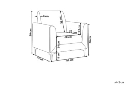 Fauteuil En Velours Bleu Marine FENES -Fauteuil Boutique fauteuil 17469499