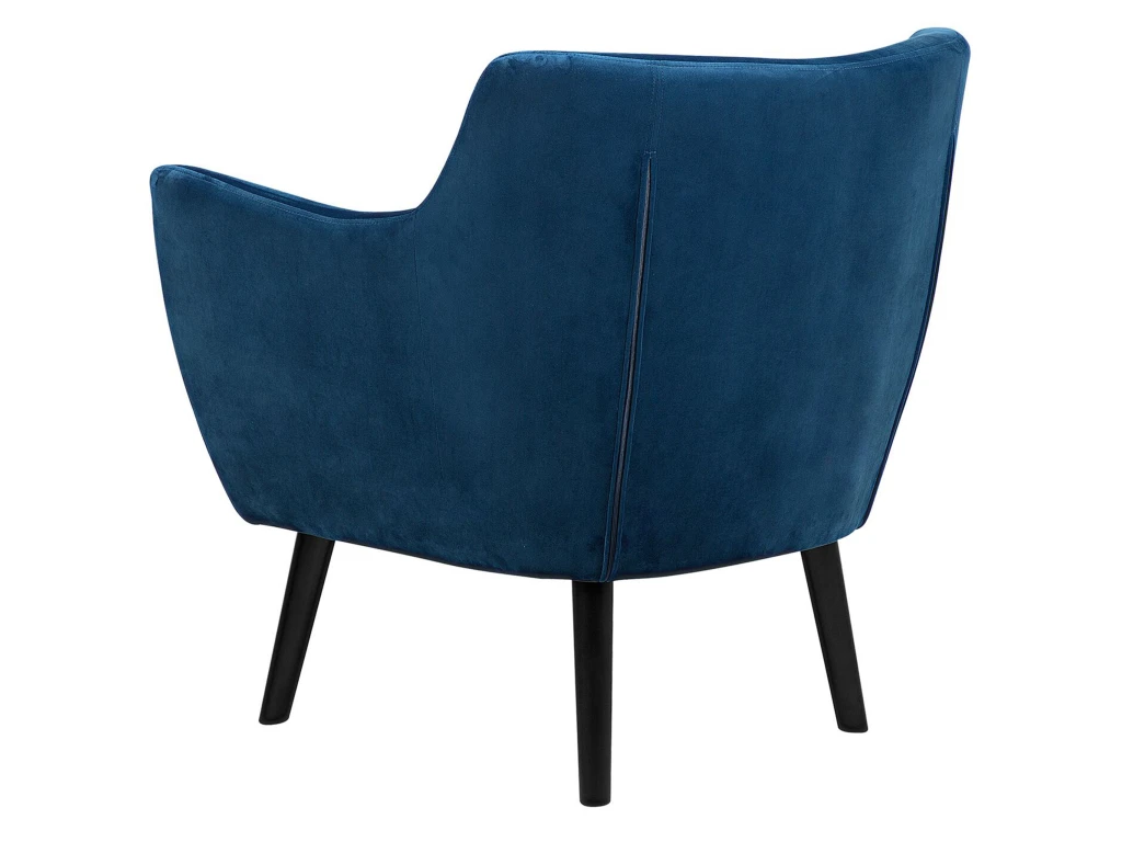 Fauteuil En Velours Bleu Marine DRAMMEN 6 Fauteuil En Velours Bleu Marine DRAMMEN – Image 6