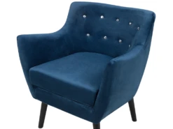 Fauteuil En Velours Bleu Marine DRAMMEN 15 Fauteuil En Velours Bleu Marine DRAMMEN -Fauteuil Boutique fauteuil 17469533
