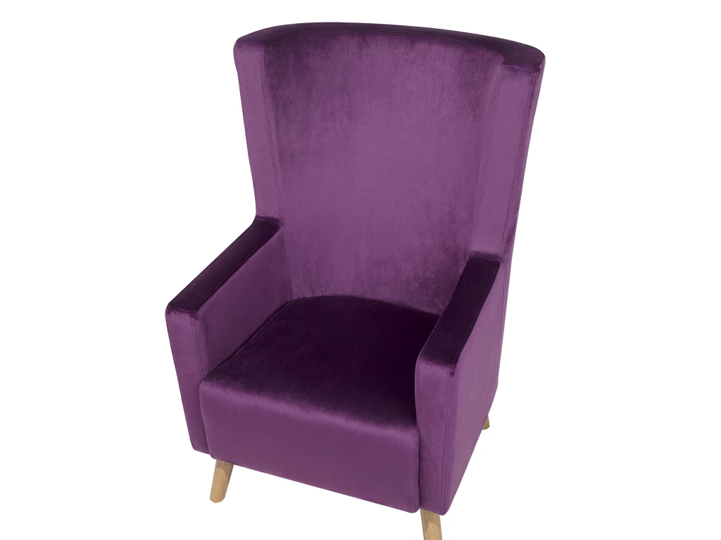 Fauteuil Bergère Violet ONEIDA 7 Fauteuil Bergère Violet ONEIDA – Image 7