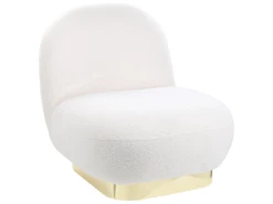 Fauteuil à Poil Bouclé Blanc LOVIISA
