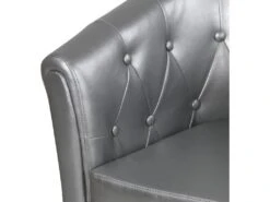 Fauteuil Chesterfield Avec Repose Pied En Synthétique Avec éléments Décoratifs Touffetés Chaise Cabriolet Tabouret Pouf Meuble De Salon Argenté 01_0000108 7 Fauteuil Chesterfield Avec Repose Pied En Synthétique Avec éléments Décoratifs Touffetés Chaise Cabriolet Tabouret Pouf Meuble De Salon Argenté 01_0000108 -Fauteuil Boutique fauteuil 17615223