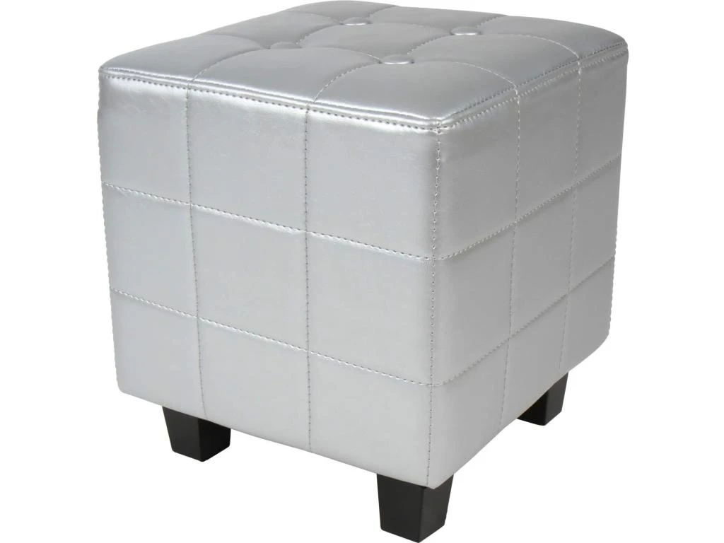 Fauteuil Chesterfield Avec Repose Pied En Synthétique Avec éléments Décoratifs Touffetés Chaise Cabriolet Tabouret Pouf Meuble De Salon Argenté 01_0000108 4 Fauteuil Chesterfield Avec Repose Pied En Synthétique Avec éléments Décoratifs Touffetés Chaise Cabriolet Tabouret Pouf Meuble De Salon Argenté 01_0000108 – Image 4