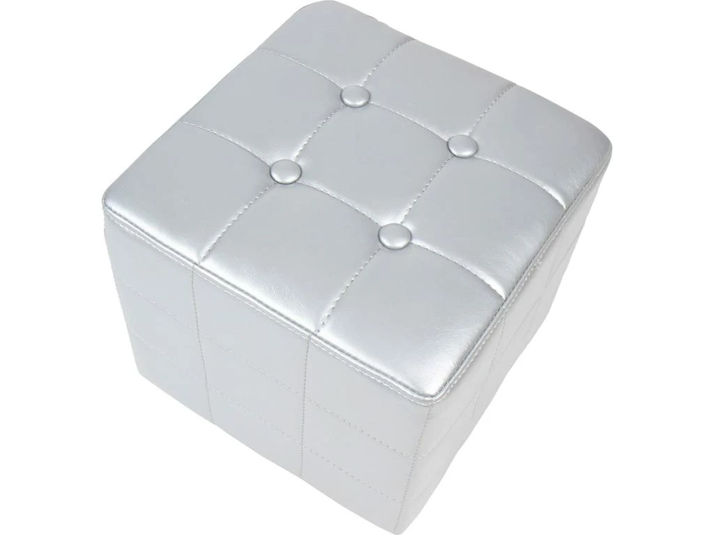 Fauteuil Chesterfield Avec Repose Pied En Synthétique Avec éléments Décoratifs Touffetés Chaise Cabriolet Tabouret Pouf Meuble De Salon Argenté 01_0000108 5 Fauteuil Chesterfield Avec Repose Pied En Synthétique Avec éléments Décoratifs Touffetés Chaise Cabriolet Tabouret Pouf Meuble De Salon Argenté 01_0000108 – Image 5