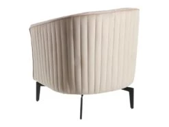 Fauteuil Métal/Tissu Velours Beige - KURASEE -Fauteuil Boutique fauteuil 17630537