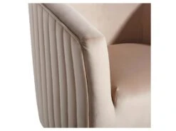 Fauteuil Métal/Tissu Velours Beige - KURASEE -Fauteuil Boutique fauteuil 17630539