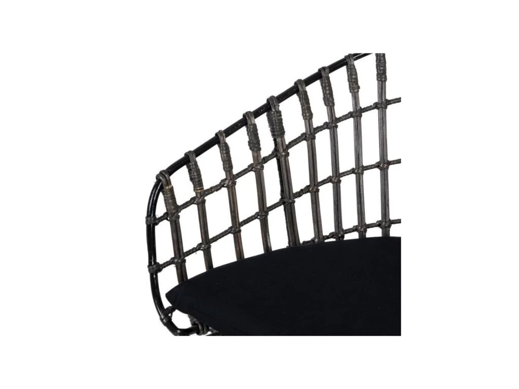 Fauteuil Rotin Gris/Métal - CARAMELO 6 Fauteuil Rotin Gris/Métal - CARAMELO – Image 6