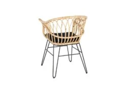 Fauteuil Rotin Naturel/Métal - VANILLA -Fauteuil Boutique fauteuil 17636609