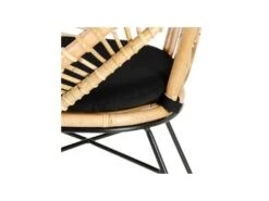 Fauteuil Arrondi Rotin Naturel/Métal - MAÏNA -Fauteuil Boutique fauteuil 17636637