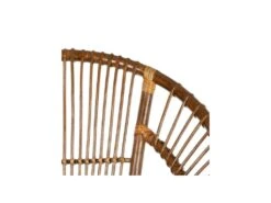 Fauteuil Arrondi Rotin Marron/Métal - MAÏNA -Fauteuil Boutique fauteuil 17636659