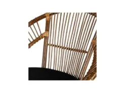 Fauteuil Arrondi Rotin Marron/Métal - MAÏNA -Fauteuil Boutique fauteuil 17636661