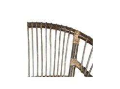 Fauteuil Arrondi Rotin Gris/Métal - MAÏNA -Fauteuil Boutique fauteuil 17636671